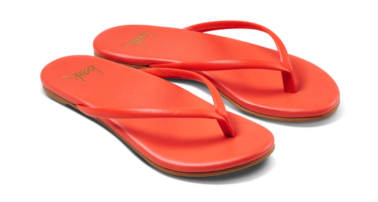 Sunbeam Leather Flip Flop Sandal Tomato