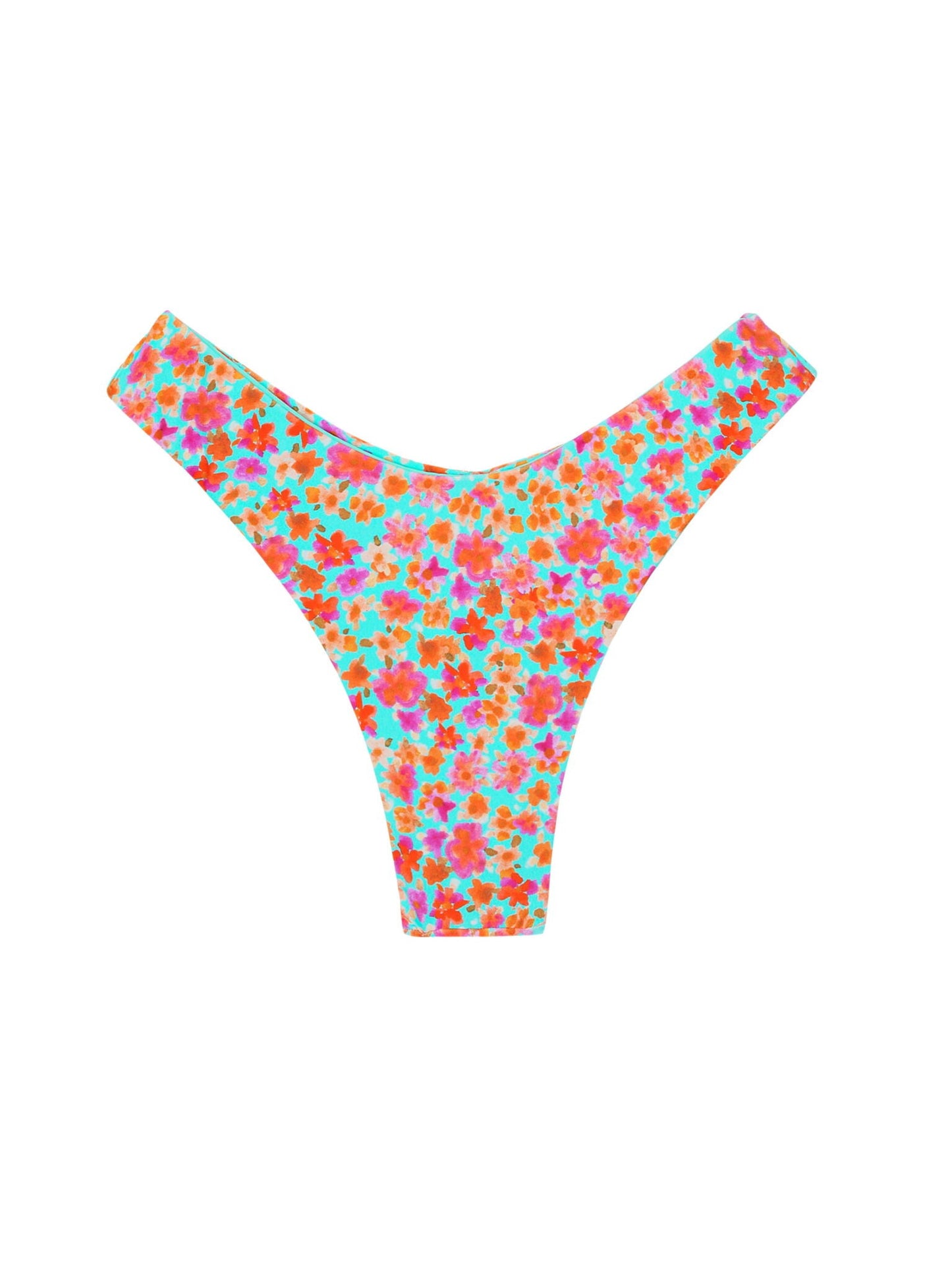 Rio de Sol Nara Bottom Ditsy Sky Floral — front view | Belle Mar Swim