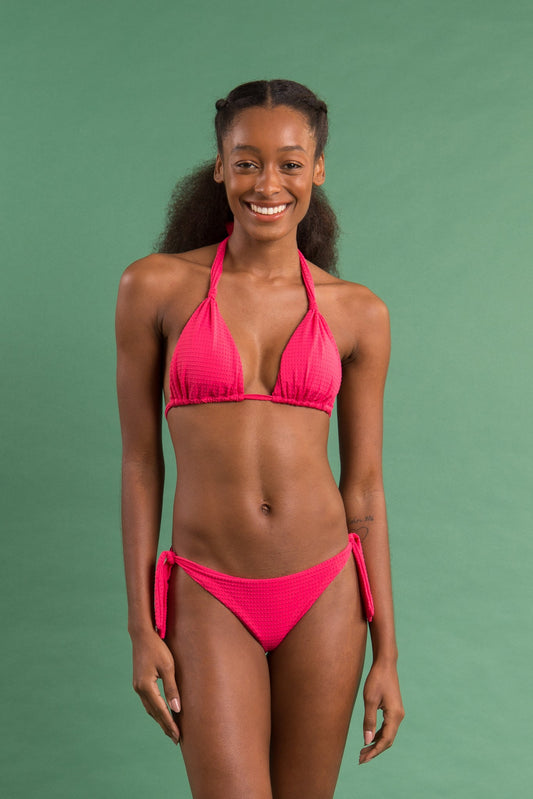 Italy Bottom Virtual Pink Dots in pink — detail view | Belle Mar Swim