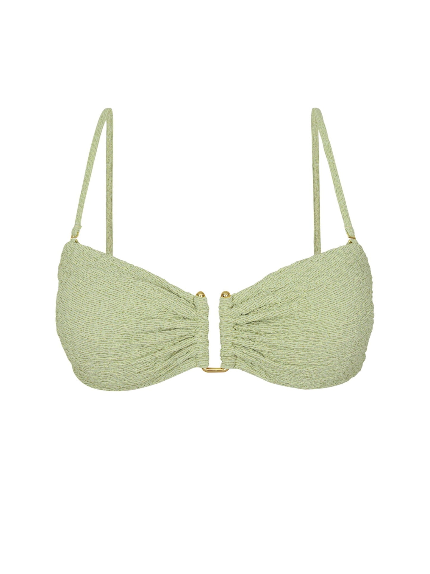 Rio de Sol Sara Top Brisa Pistache — front view | Belle Mar Swim