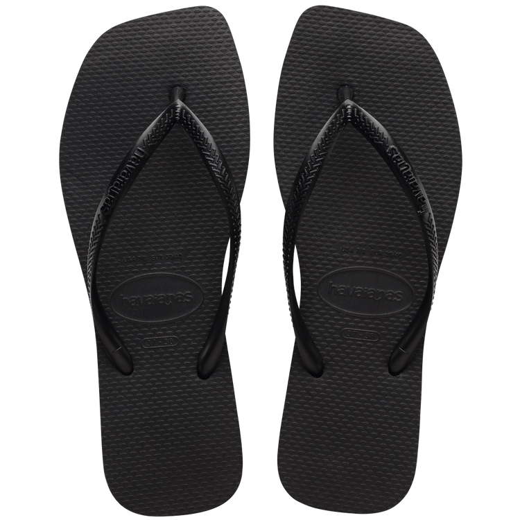 Slim Square Flip Flop Black
