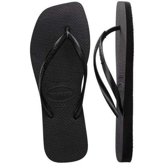 Slim Square Flip Flop Black