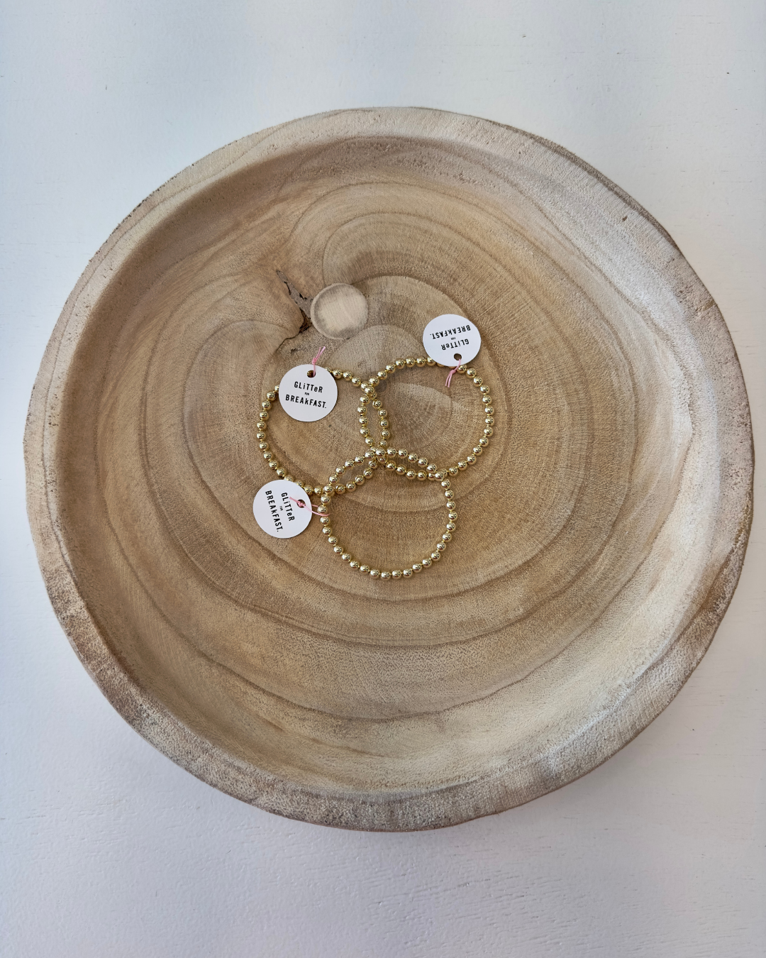5mm 14k Yellow Gold Filled Bead Bracelet