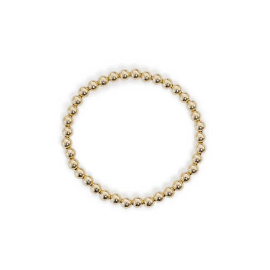 5mm 14k Yellow Gold Filled Bead Bracelet