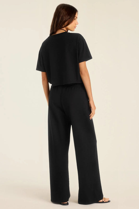 Coast Pant Black Cotton Jersey