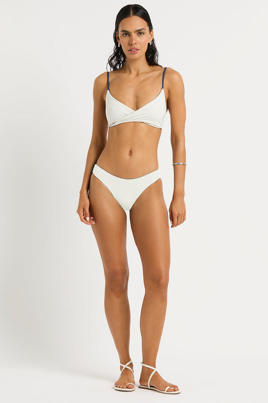 Bond-Eye Amira Crop Indigo/Coconut — back view | Belle Mar Swim