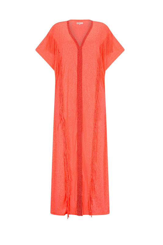 Pitusa Braided Fringe Abaya Watermelon