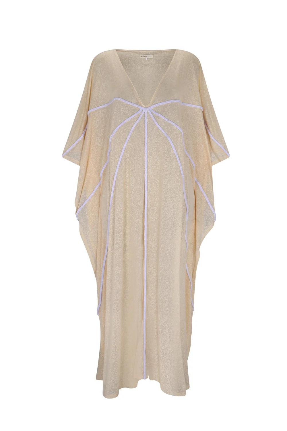 Braided Front Kaftan Ecru