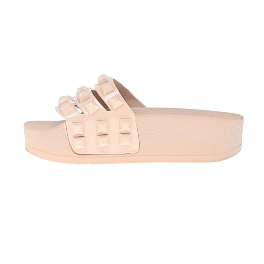 Carmen Platform Slides Sandals Blush