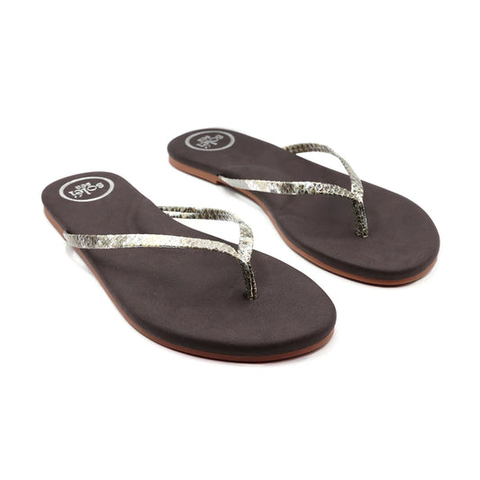 Copa Sandal Brown Lizard Print