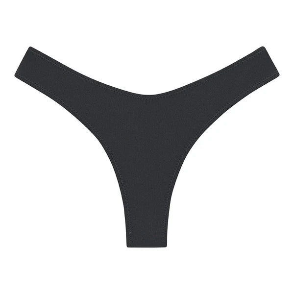 Charcoal Lulu Zig Zag Stitch Bikini Bottom