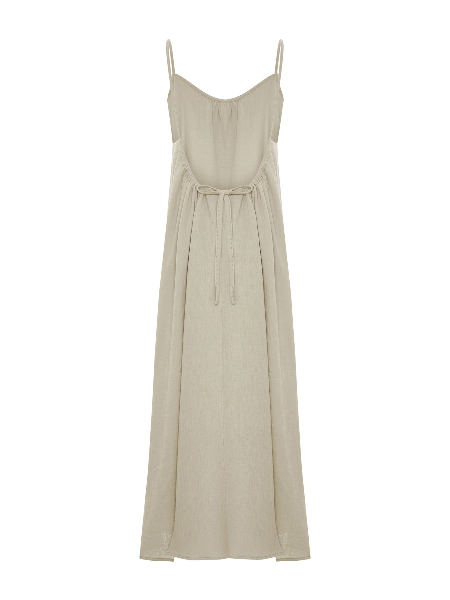 Aura Low Back Maxi Dress Oatmeal