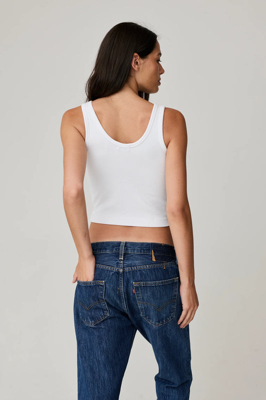 Raya Crop Tank White - view