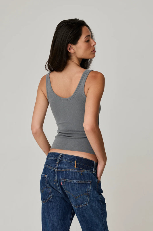 Mila Rib Tank Vintage Black
