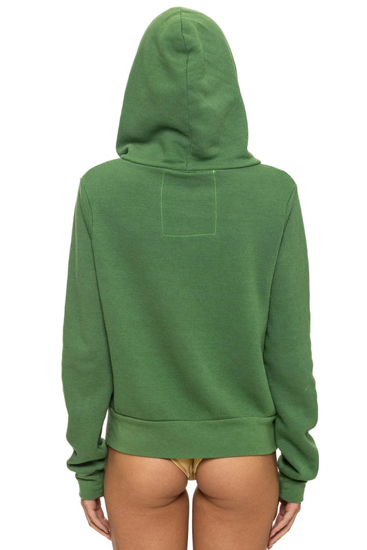 Mountain Stitch Chevron 4 Zip Hoodie Palm