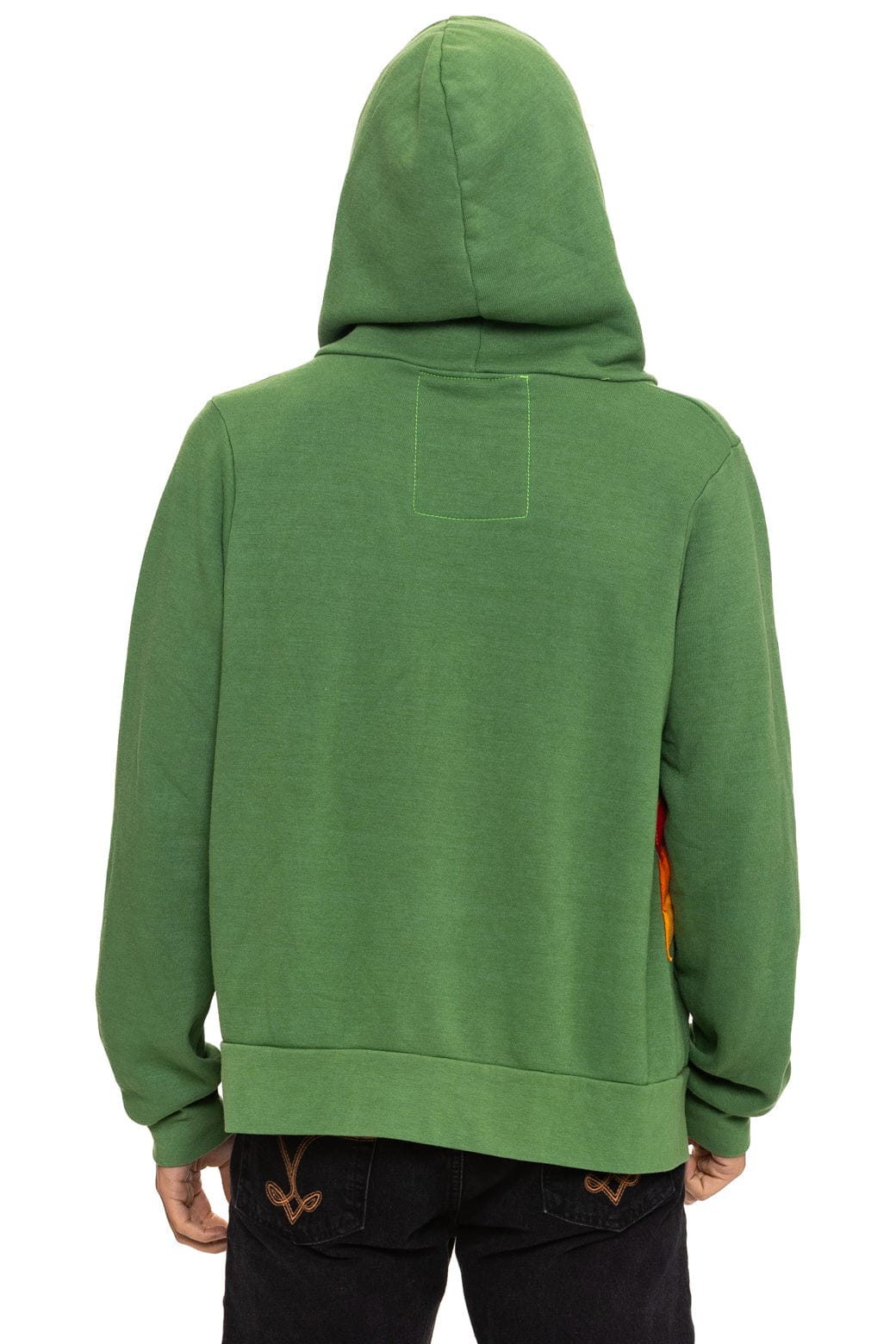 Mountain Stitch Chevron 4 Zip Hoodie Palm