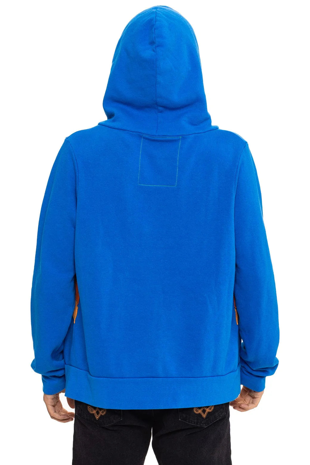 Mountain Stitch Chevron 4 Zip Hoodie Adventure Blue