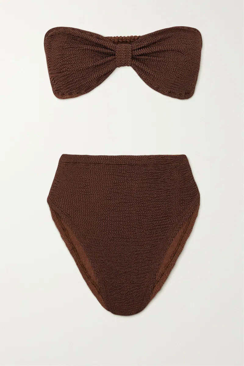 Ruby Bandeau Bikini Metallic Chocolate