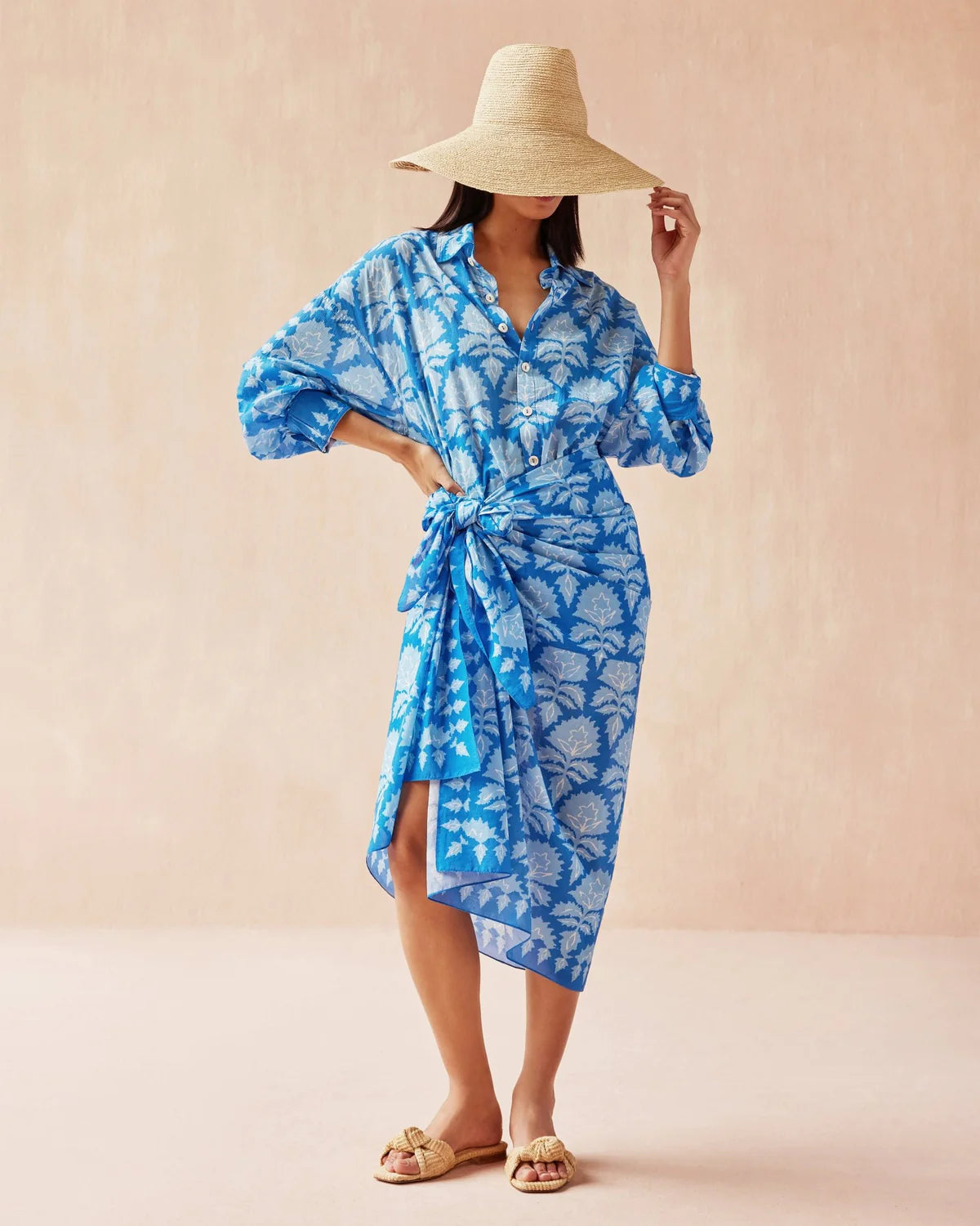 Callista Button Down Mika Azure
