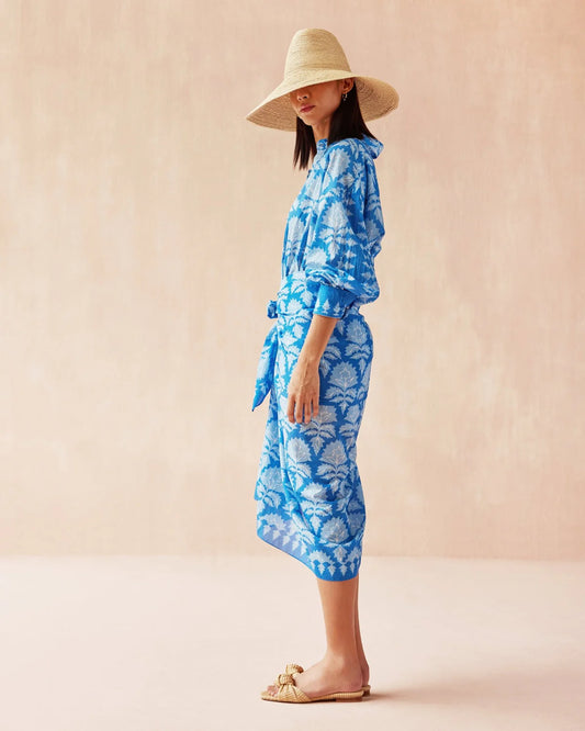 Callista Button Down Mika Azure