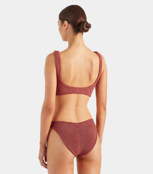Julia Bikini Tonal Hoops Rosewood