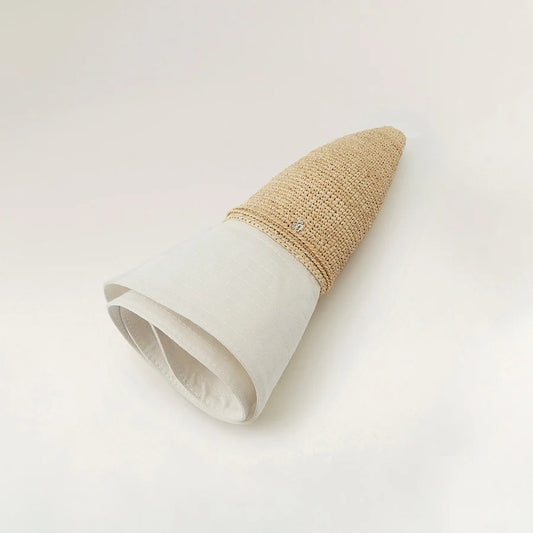 Kalola Raffia/Canvas Hat Nougat/Off White