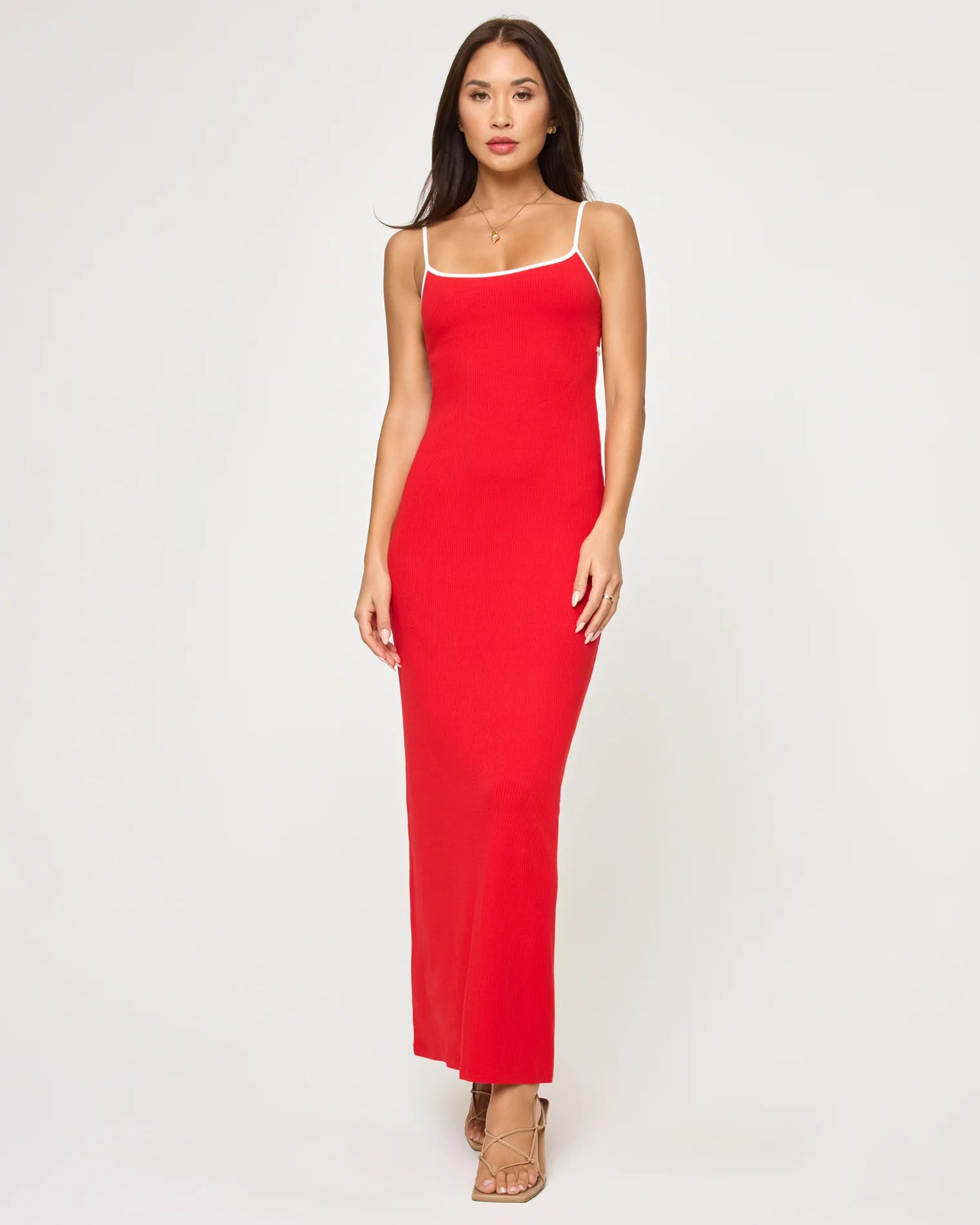 Jordana Dress Flame/Cream