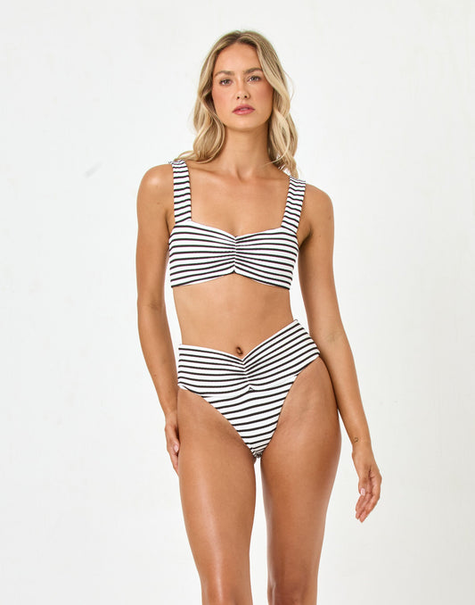 LSpace Marlee Top Sail Along Stripe — front view | Belle Mar Swim