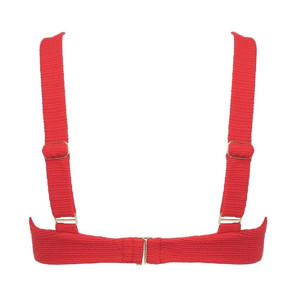 Crimson Micro Scrunch Kayla Bikini Top