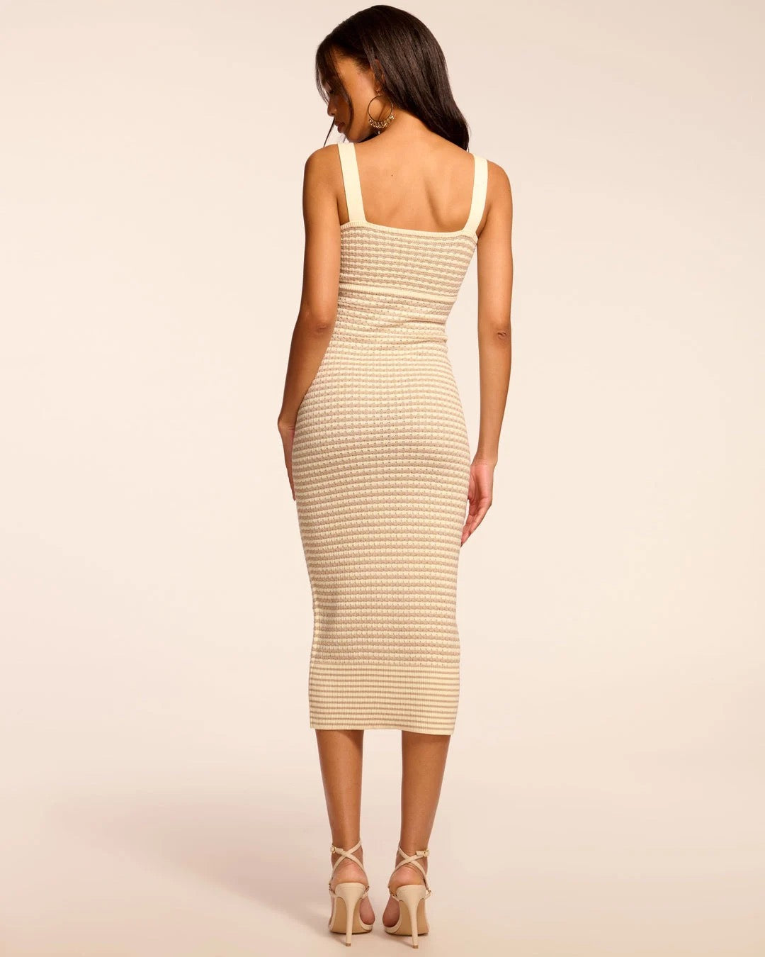 Jessa Knit Midi Dress Sandstone Textured