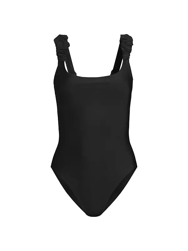 Rachel Scoop Neck One Piece Black