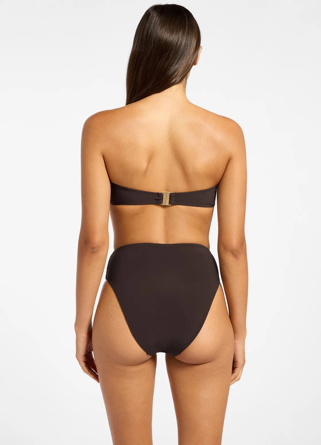 Jetset High Waisted Bikini Bottom Chocolate
