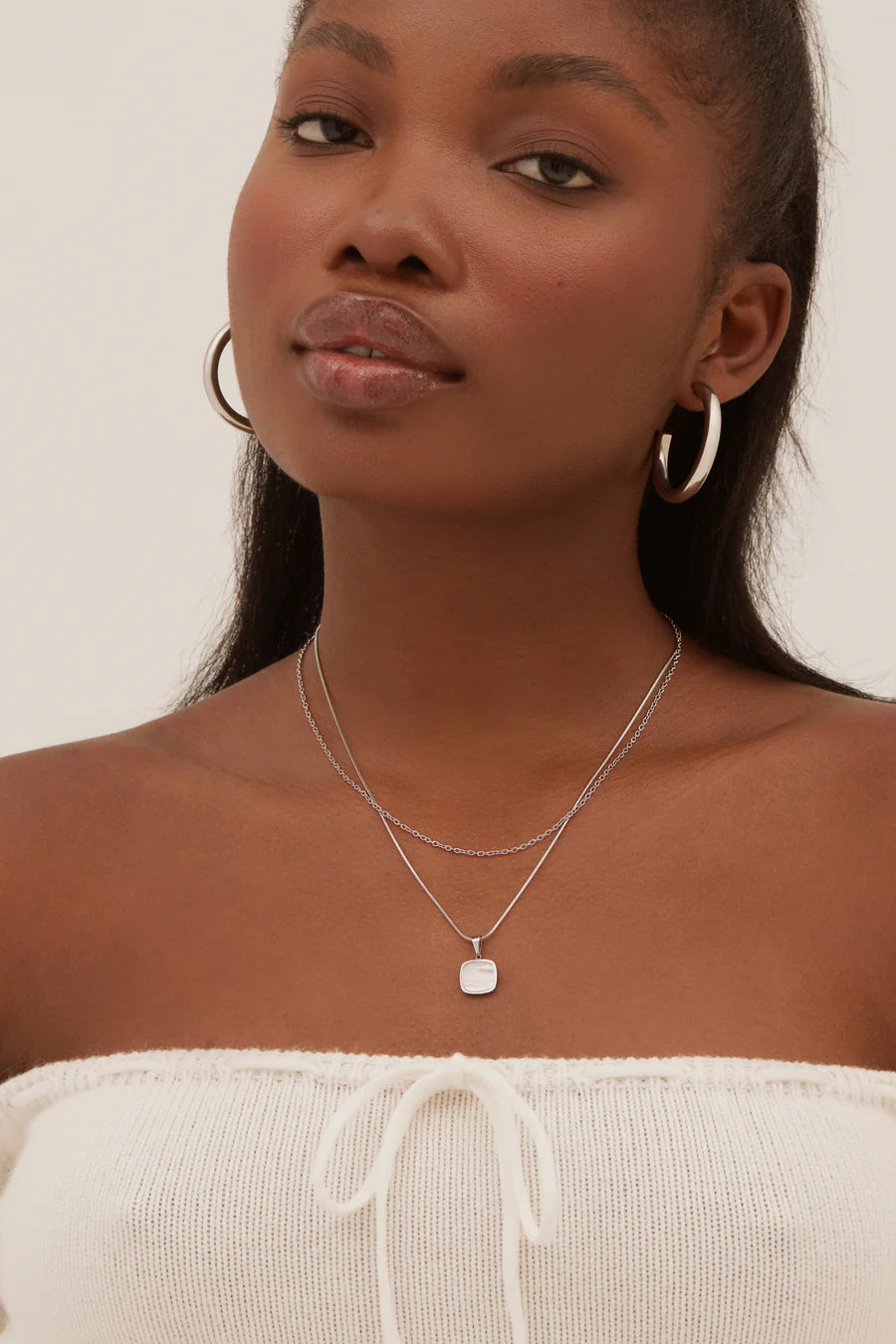 Twenty Compass Mirage Necklace in Silver