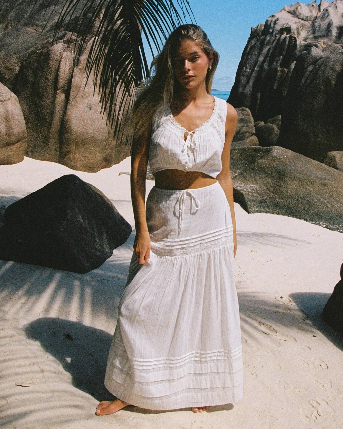Reia Skirt White