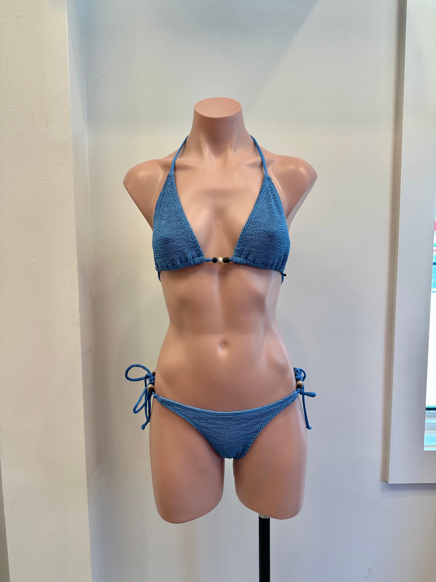 Beaded Tie Side Vista Brief Bottom Azure