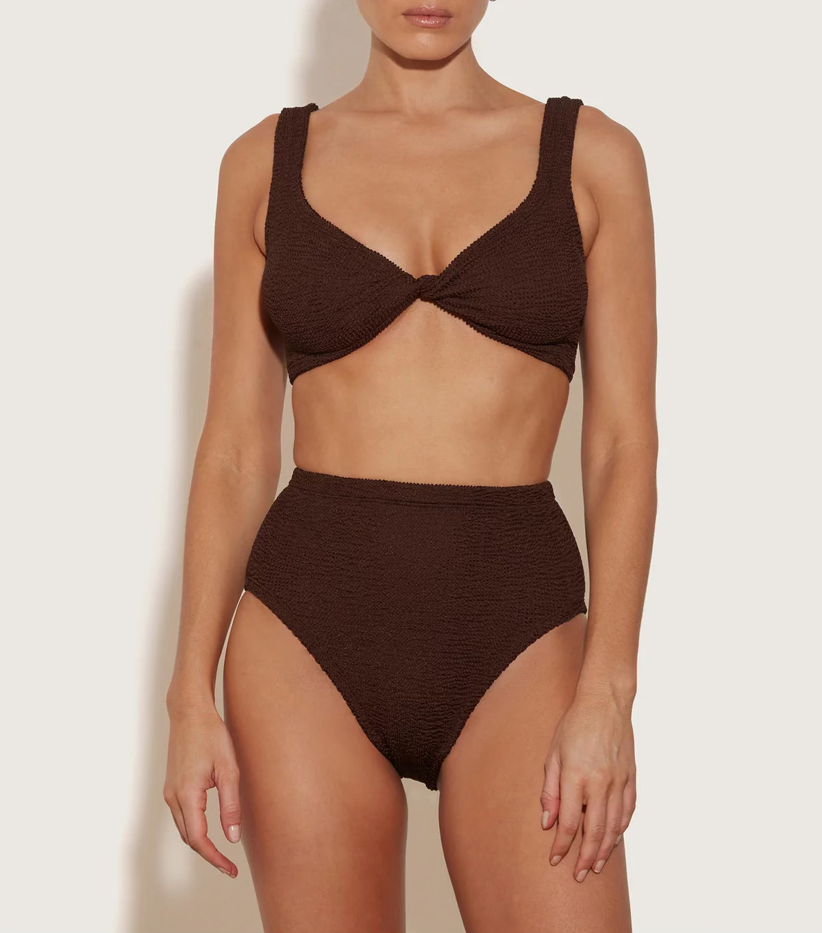 Metallic high waisted bikini deals