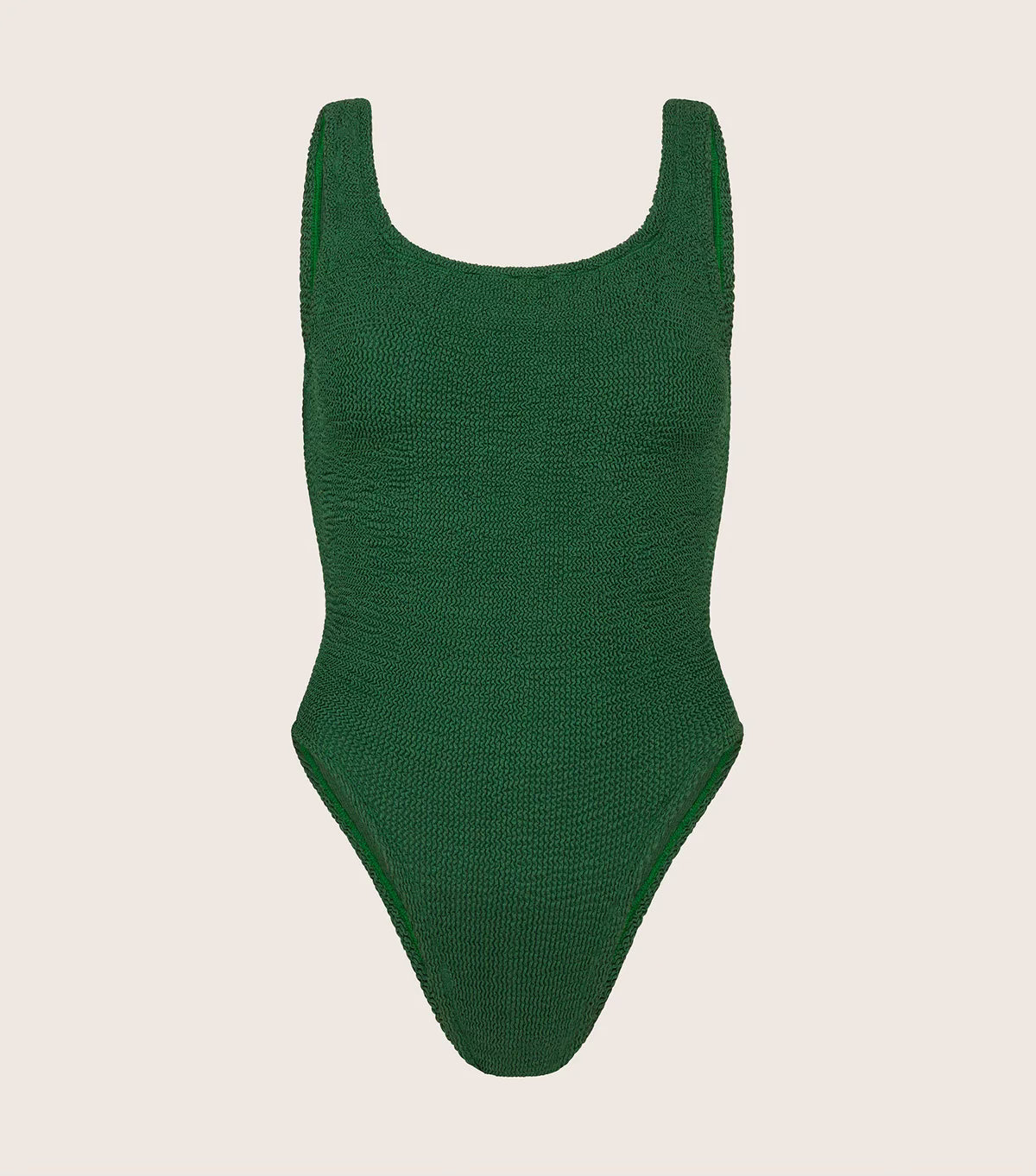 Square Neck Swim Metallic Forest Green