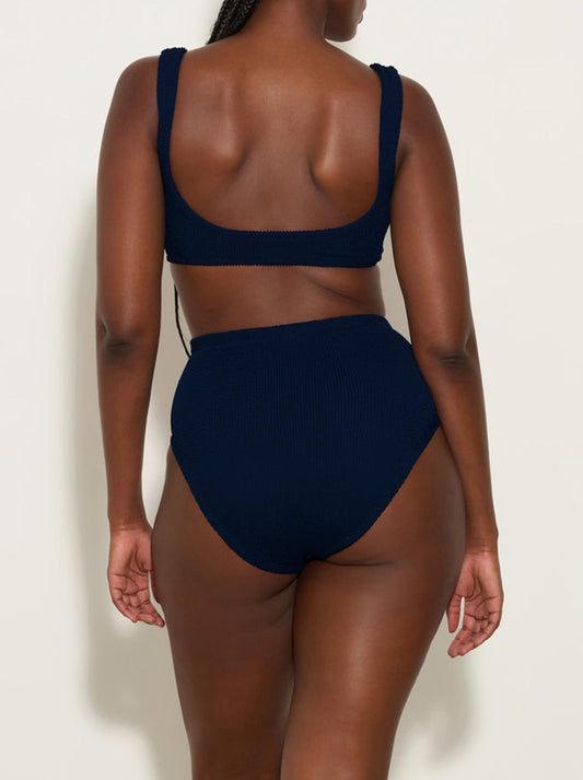 Nadine High Waisted Bikini Navy