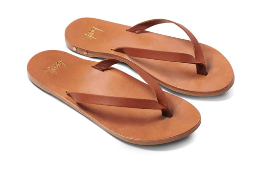 Seabird Leather Thong Sandal in Tan