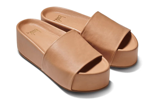 Albatross Leather Platform Sandal in Beach