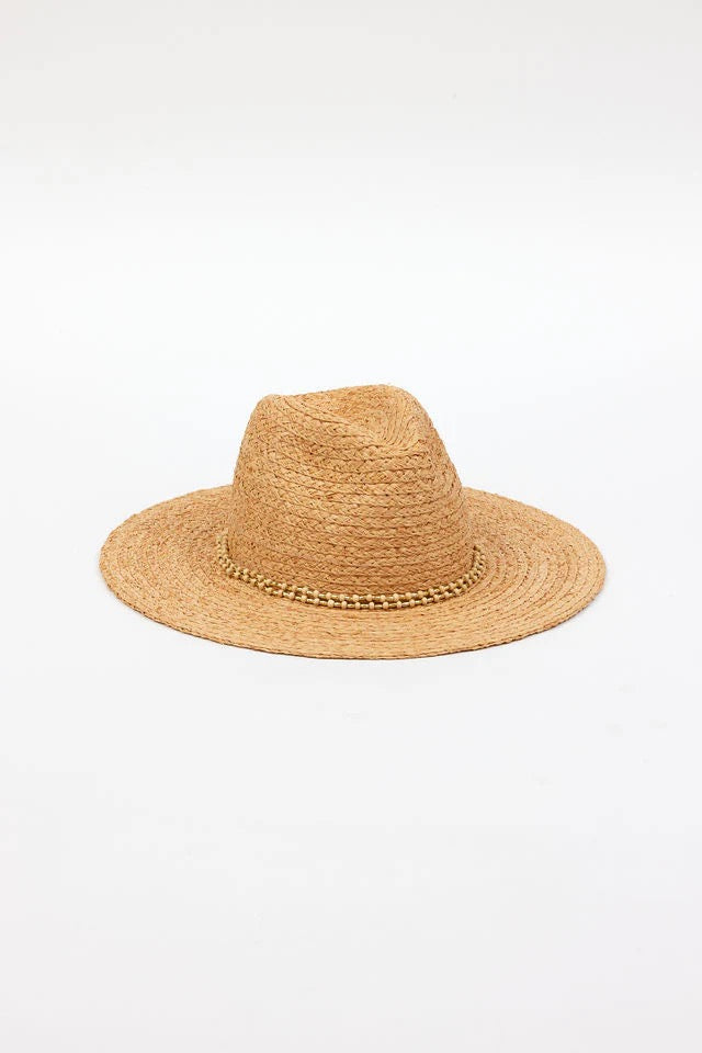 Raffia Braid Continental Natural/Gold Bead