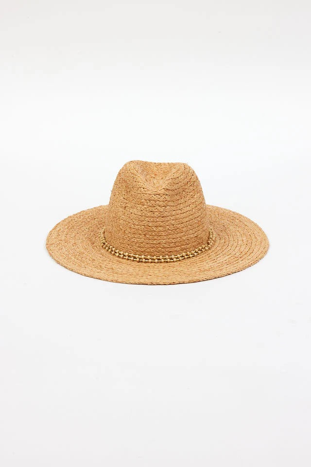 Raffia Braid Continental Natural/Gold Bead