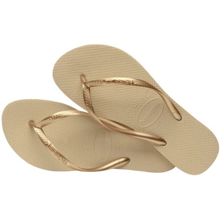 Slim Flip Flop Sand Grey/Light Gold