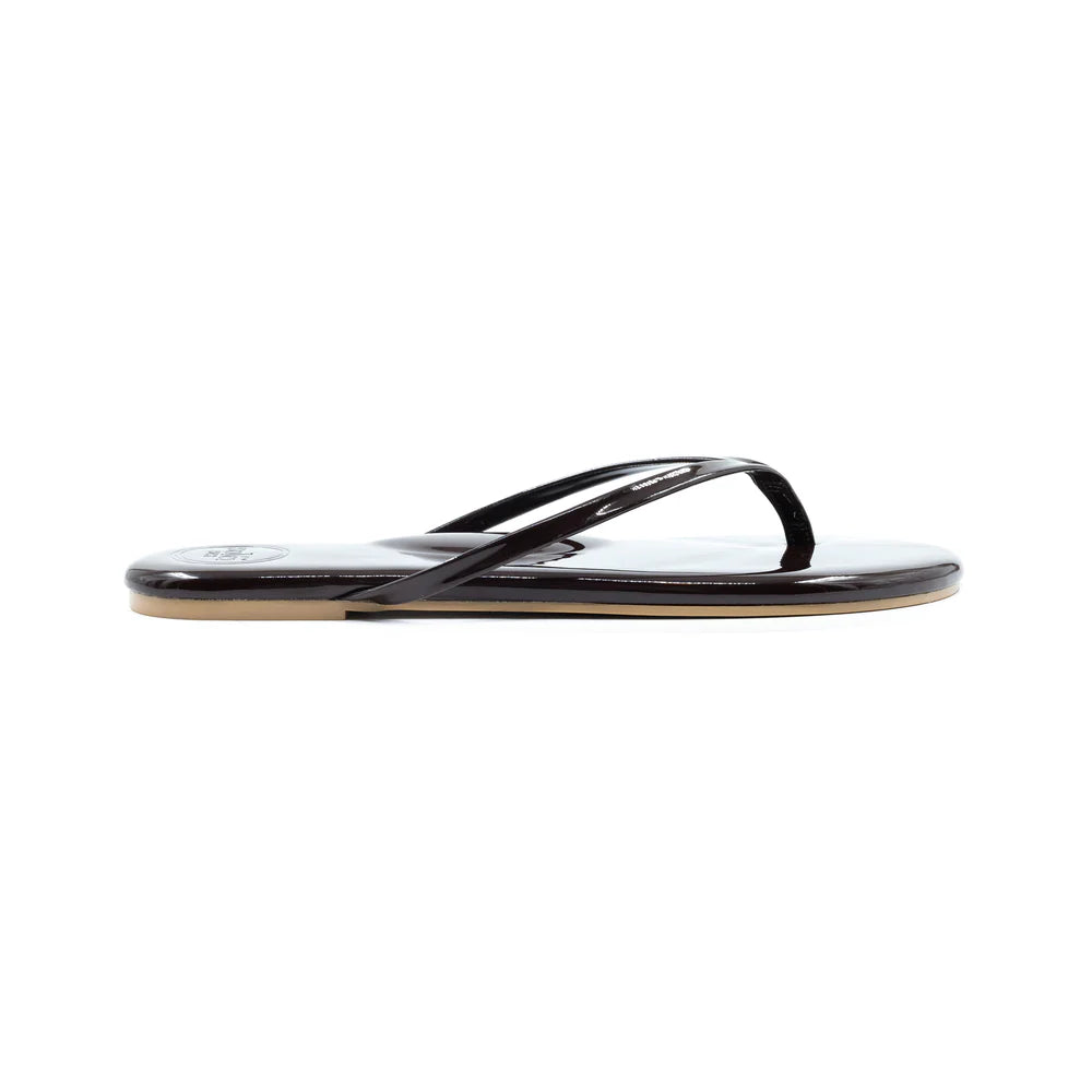 Indie Sandal Walnut Patent Vegan Leather