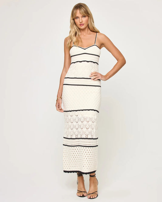 Isle of Palms Dress Cream/Black