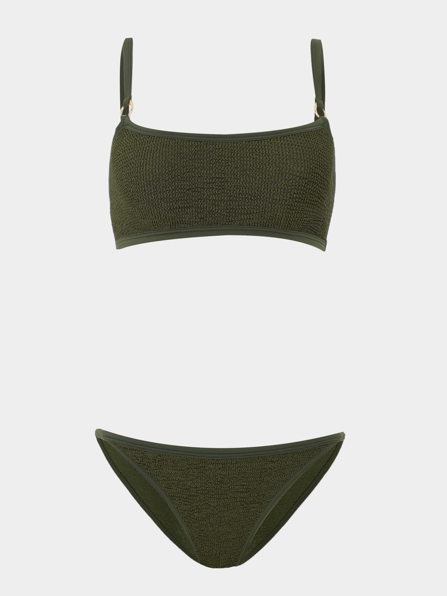 Iris With Gold Hoops Metallic Khaki