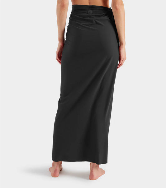 Long UPF 50+ Sarong Black