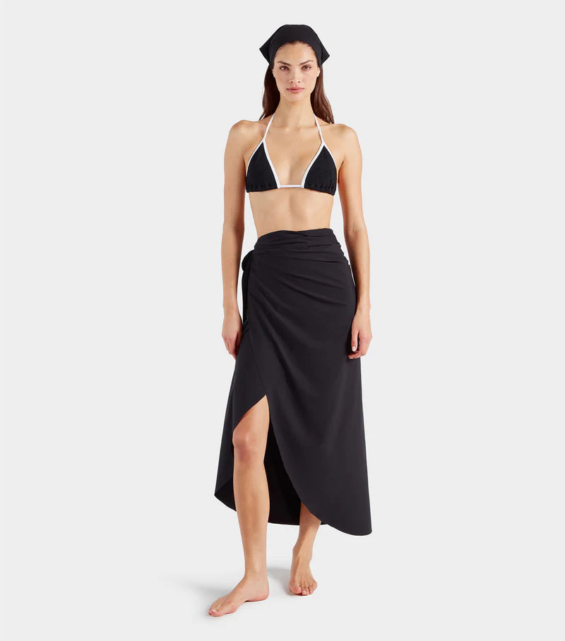Long UPF 50+ Sarong Black