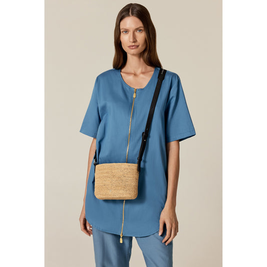 Nalin Raffia Crochet Crossbody Natural