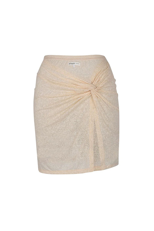 Sarong Mini Skirt Ecru